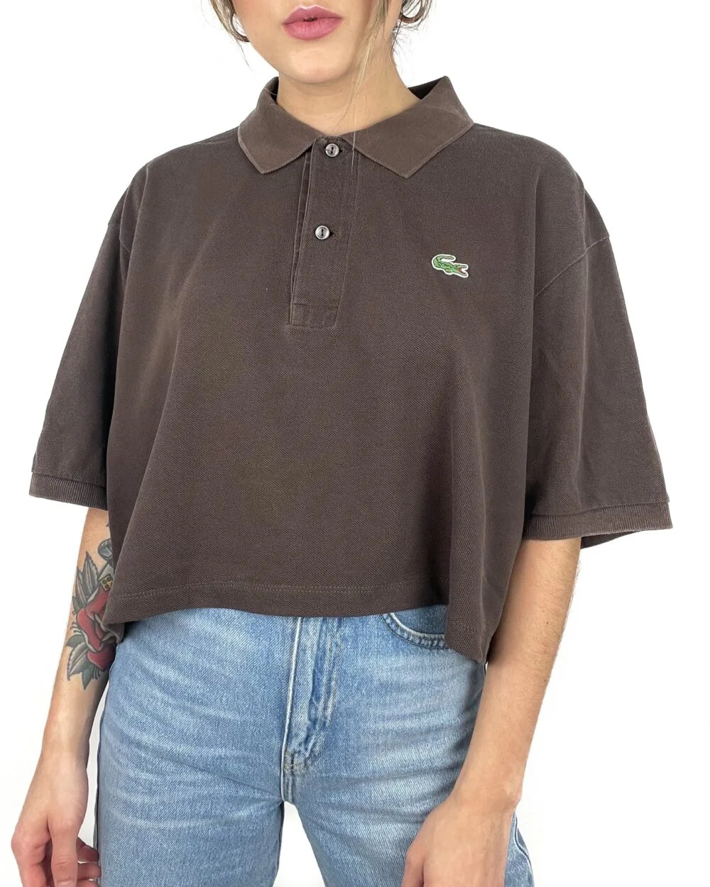 Polo Lacoste crop top y coletero - Imagen 3