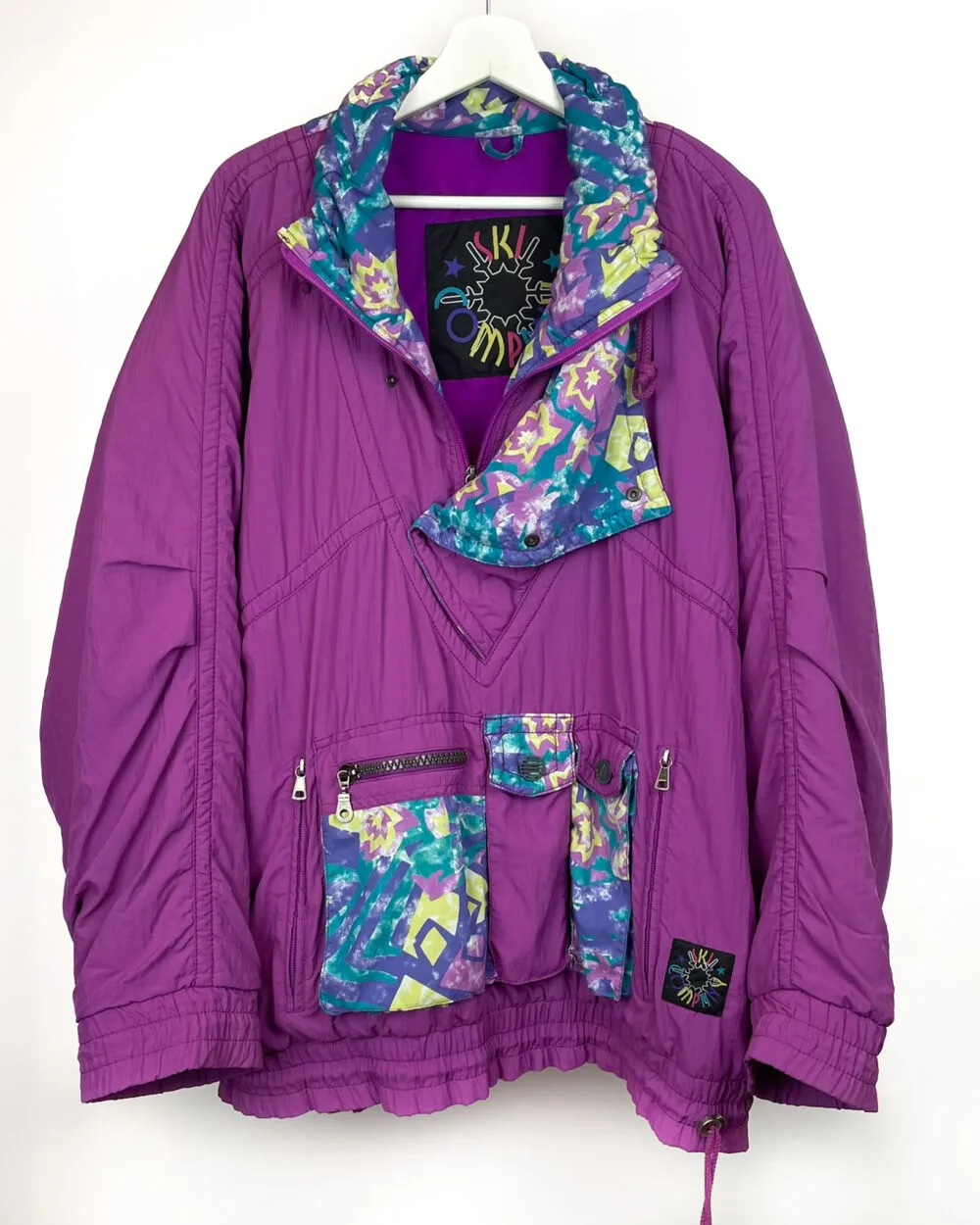 Ski jacket vintage floreada